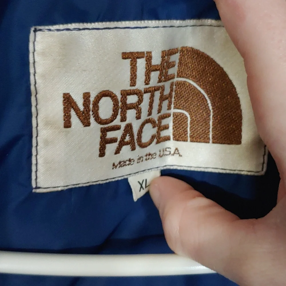 Vintage 90s North Face Goose Down Grey Puffer Coat Men's Size XL